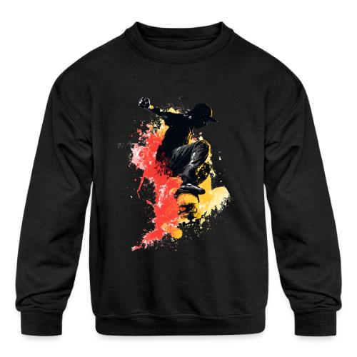 Skateboarding: Splash of Motion - Kids' Crewneck Sweatshirt