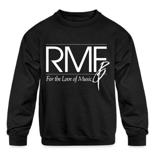 RMF White Logo - Kids' Crewneck Sweatshirt