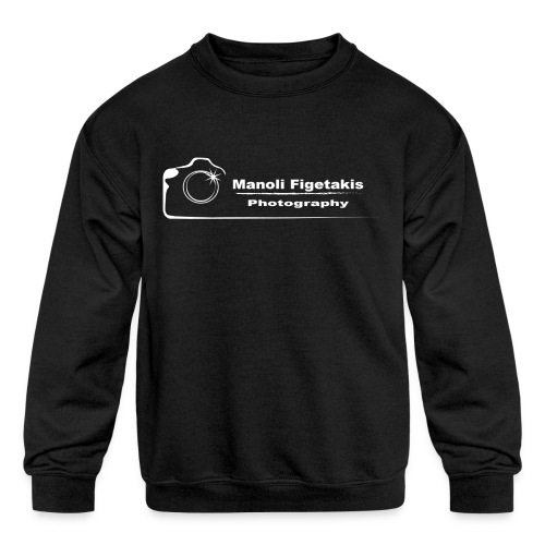 Manoli Figetakis Photography Logo - Kids' Crewneck Sweatshirt