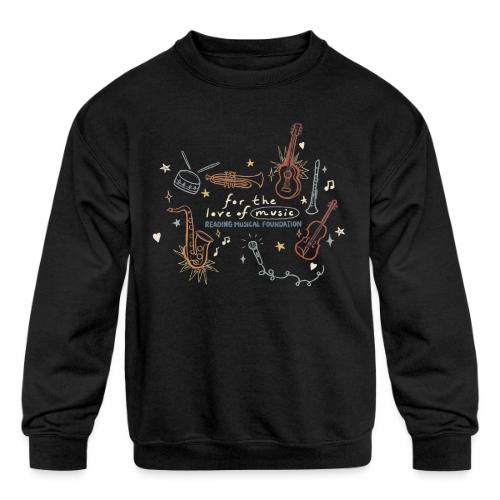RMF Instrument Doodle Design - Kids' Crewneck Sweatshirt