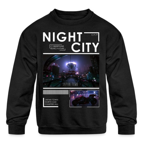 Night City Japan Town - Kids' Crewneck Sweatshirt
