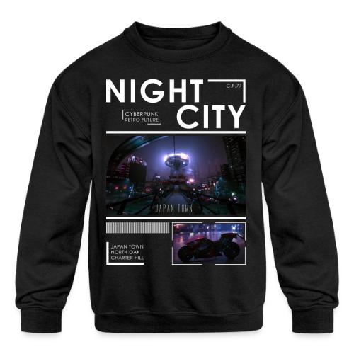 Night City Japan Town - Kids' Crewneck Sweatshirt