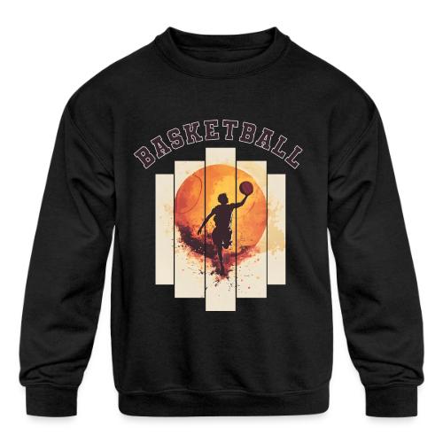 Basketball again and again - Kids' Crewneck Sweatshirt