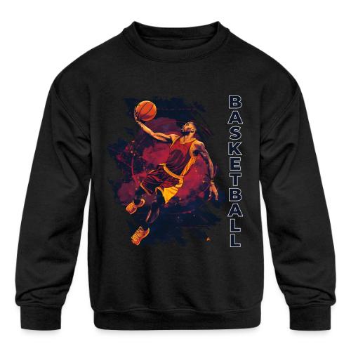 Basketball Charge - Kids' Crewneck Sweatshirt