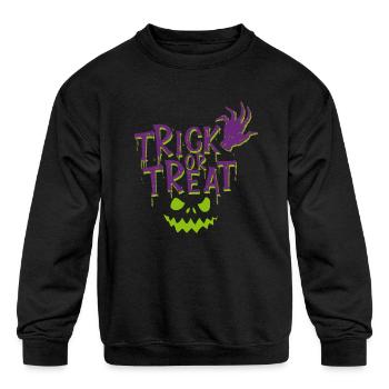 TRICK or TREAT - Kids' Crewneck Sweatshirt - black - Front