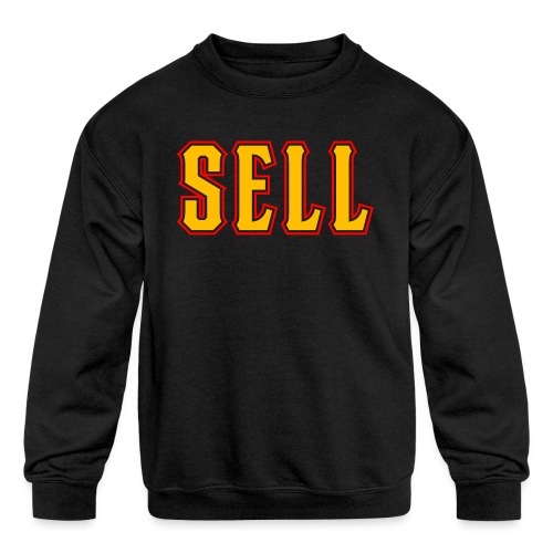 Sell (Red Accents) - Kids' Crewneck Sweatshirt