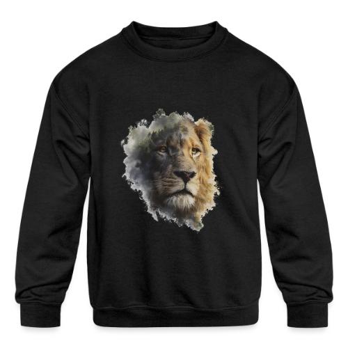 Forest-Soul Lion - Kids' Crewneck Sweatshirt