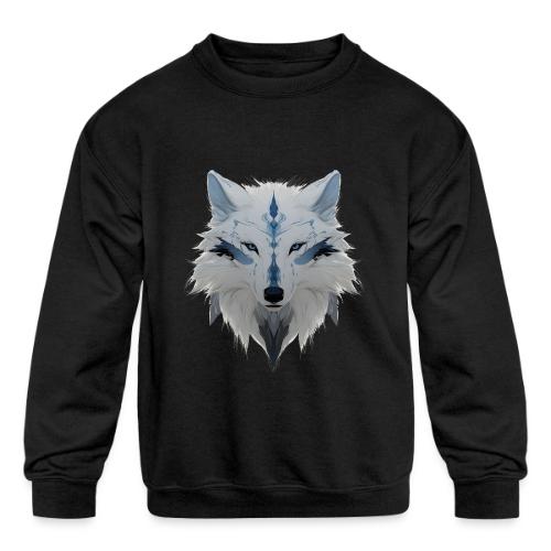 Ivory Grace Wolf - Kids' Crewneck Sweatshirt