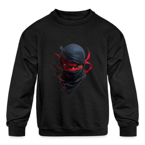 Crimson Stare Ninja - Kids' Crewneck Sweatshirt