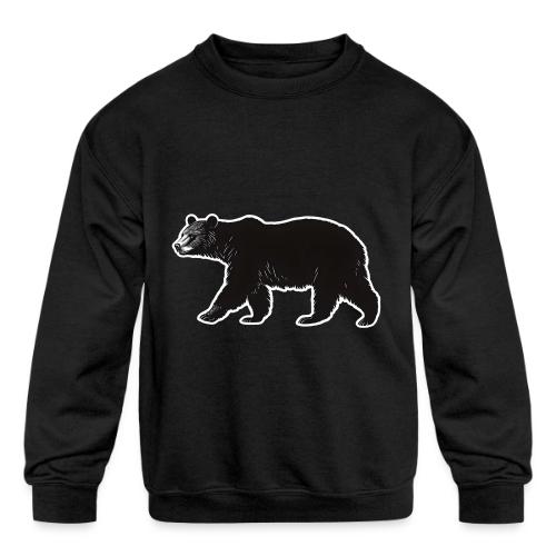 Midnight Black Bear - Kids' Crewneck Sweatshirt