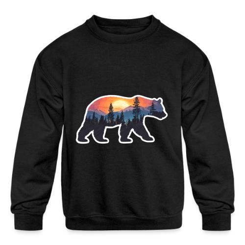 Mountain Spirit Bear - Kids' Crewneck Sweatshirt