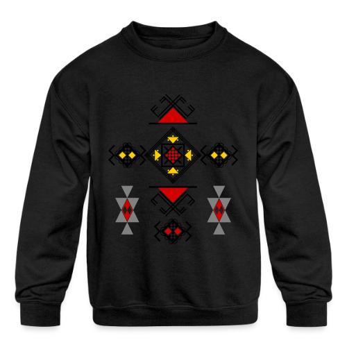Amazigh Symbols - Kids' Crewneck Sweatshirt