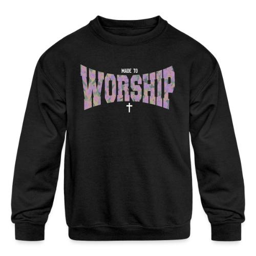 Made To WORSHIP - Kids' Crewneck Sweatshirt