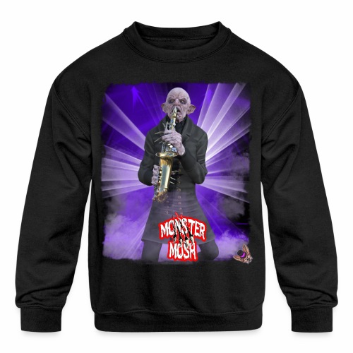 Monster Mosh Nosferatu Saxophone - Kids' Crewneck Sweatshirt