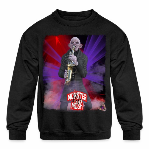 Monster Mosh Nosferatu Saxophone - Kids' Crewneck Sweatshirt