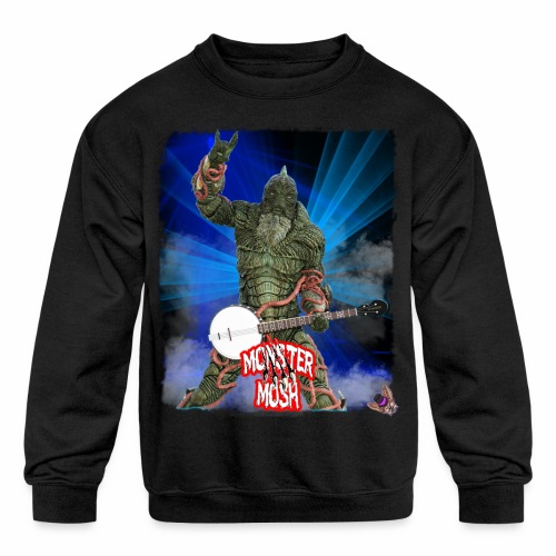 Monster Mosh Creature Banjo Player - Kids' Crewneck Sweatshirt