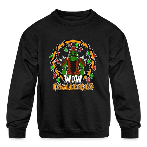 WoW Challenges Holiday Orc WHITE - Kids' Crewneck Sweatshirt