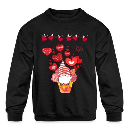 Design wrapped in love hearts, vibrating in love. - Kids' Crewneck Sweatshirt