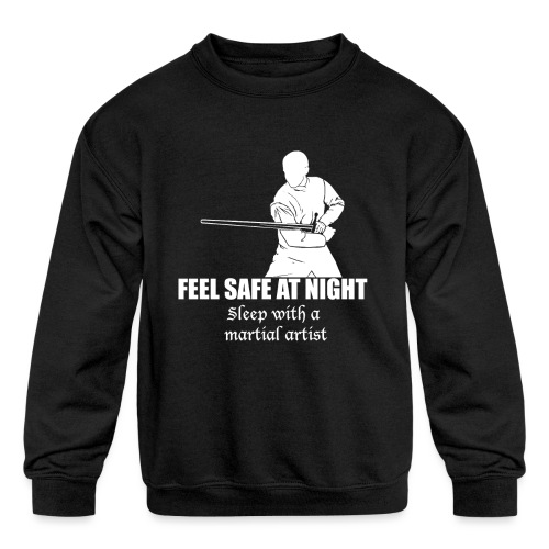 Feel safe male LS - Kids' Crewneck Sweatshirt