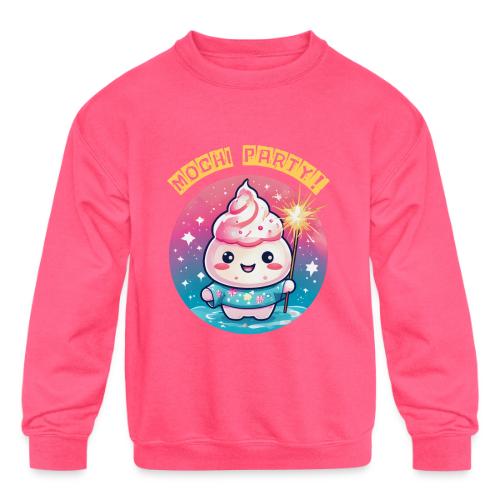Kawaii Mochi Ice Cream: Coolest Treat for Summers - Kids' Crewneck Sweatshirt