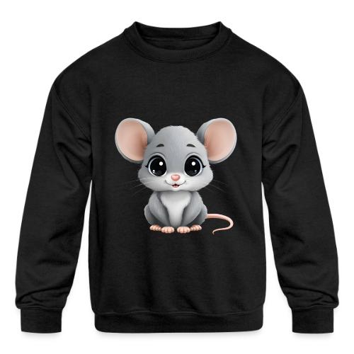 Baby Mouse: Little Grey Explorer - Kids' Crewneck Sweatshirt
