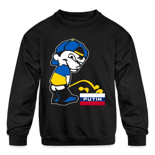 Ukraine Piss On Putin - Kids' Crewneck Sweatshirt