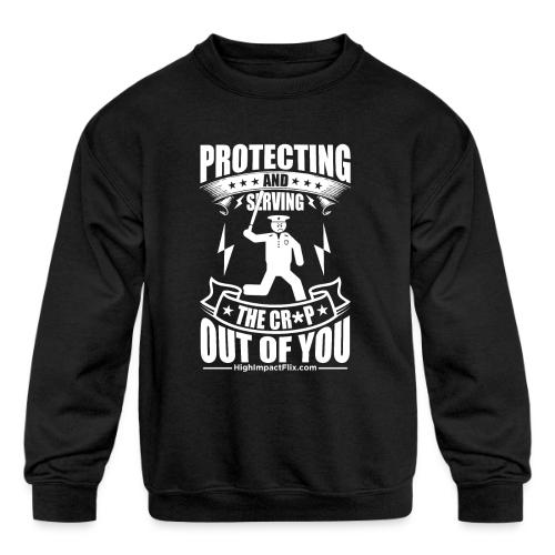Protect serve COP WHITE - Kids' Crewneck Sweatshirt