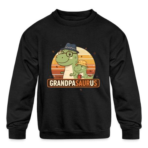 GrandpaSaurus Sunset Duo - Kids' Crewneck Sweatshirt