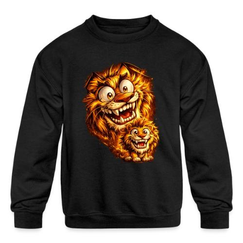 Crazy Double Lion Streetwear - Kids' Crewneck Sweatshirt