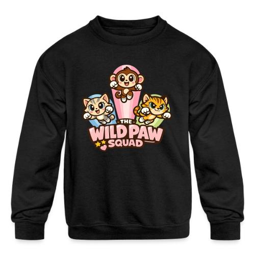 Wild Paw Squad Cute Animal Friends - Kids' Crewneck Sweatshirt