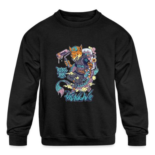 Kitsune Street Rebel - Kids' Crewneck Sweatshirt