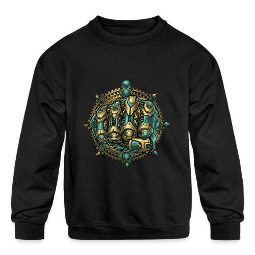 Cyberpunk Power Robot Hand - Kids' Crewneck Sweatshirt