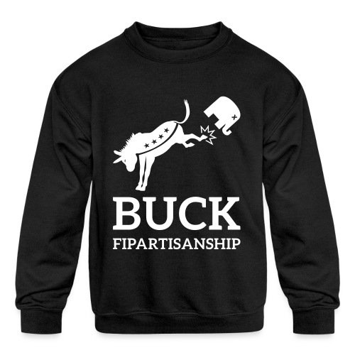 Buck Fipartisanship - Kids' Crewneck Sweatshirt