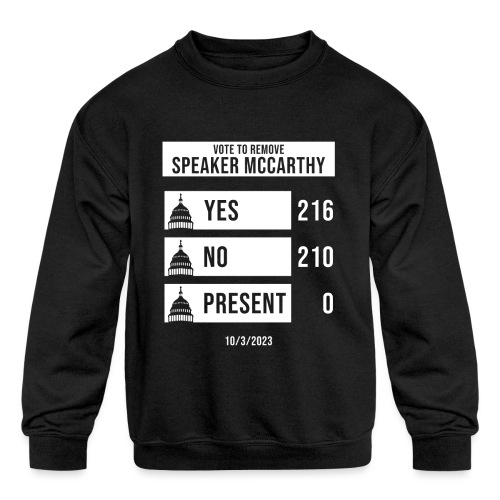 McCarthy Voted Out As House Speaker Political Tees - Kids' Crewneck Sweatshirt