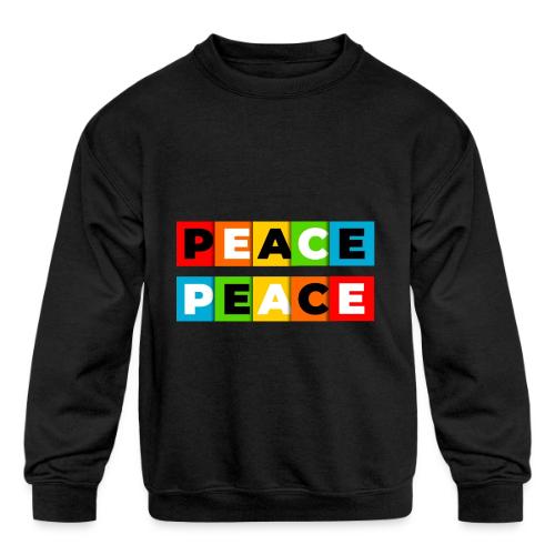 Colorful Peace - Kids' Crewneck Sweatshirt