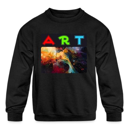 Waves of Art - Kids' Crewneck Sweatshirt