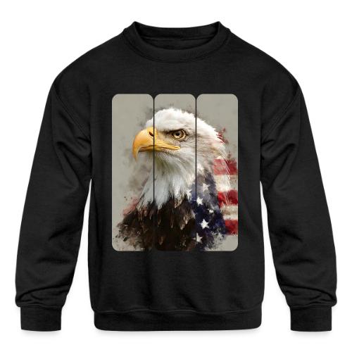 USA: Eagle of the Free - Kids' Crewneck Sweatshirt