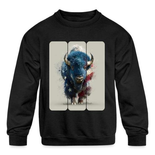 USA: Spirit of the Plains - Kids' Crewneck Sweatshirt