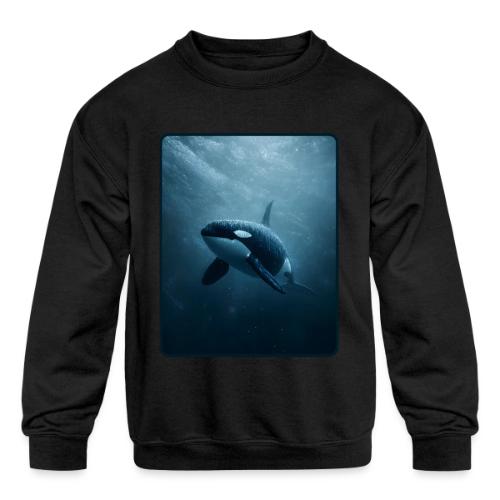 Orca Ocean Wildlife Design - Kids' Crewneck Sweatshirt