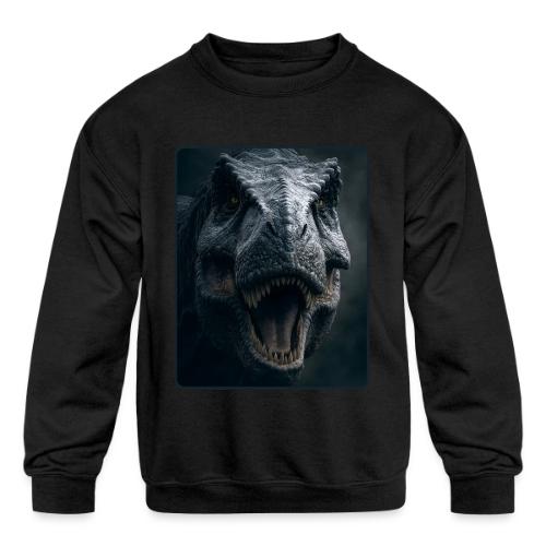 T Rex Cinematic Close-Up Design - Kids' Crewneck Sweatshirt