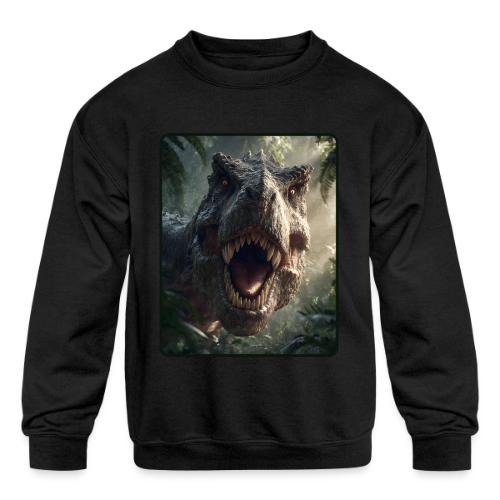 T Rex Jungle Roar Design - Kids' Crewneck Sweatshirt