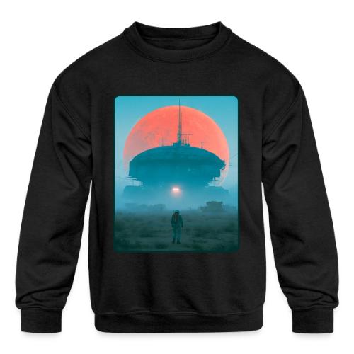Astronaut Alien Outpost Design - Kids' Crewneck Sweatshirt