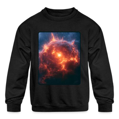 Exploding Supernova Space Art - Kids' Crewneck Sweatshirt