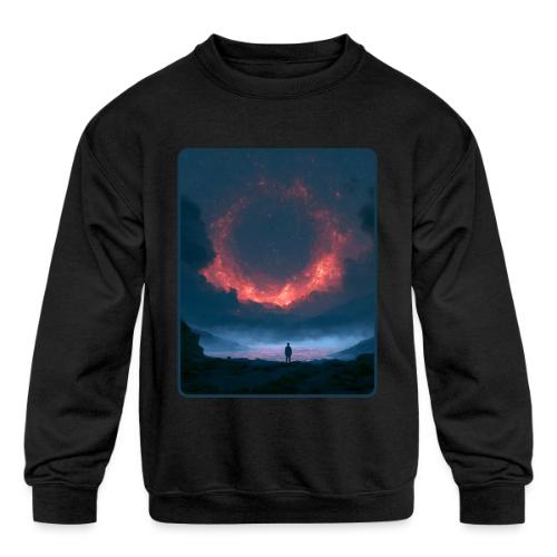 Supernova Reflection Space Scene - Kids' Crewneck Sweatshirt