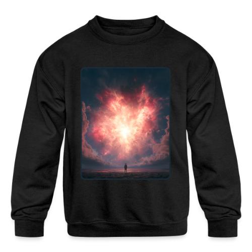 Supernova Sky Sci-Fi Artwork - Kids' Crewneck Sweatshirt