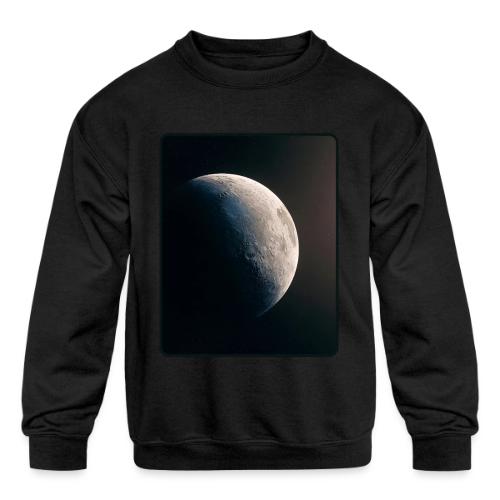 Crescent Moon Celestial Artwork - Kids' Crewneck Sweatshirt