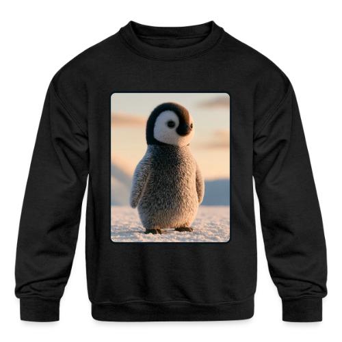 Cute Penguin Chick Sunrise Design - Kids' Crewneck Sweatshirt