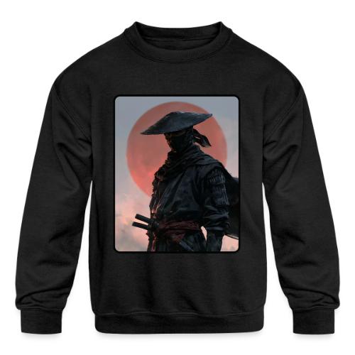 Ninja Warrior Under the Red Sun - Kids' Crewneck Sweatshirt