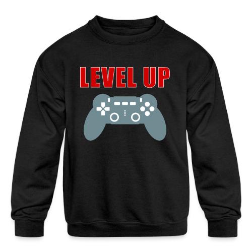 Level Up Gamer Controller Apparel - Kids' Crewneck Sweatshirt