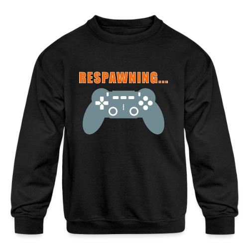 Respawning Gamer Controller Design - Kids' Crewneck Sweatshirt